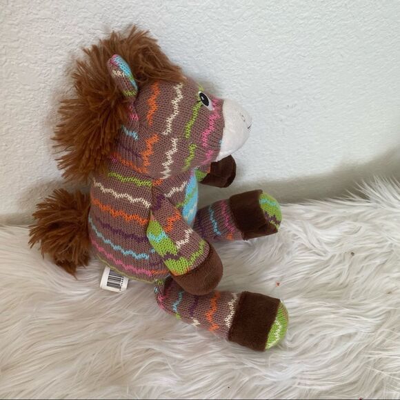 NEW Rare! Kellytoy 14” sweater stuffed  striped horse - Picture 2 of 6